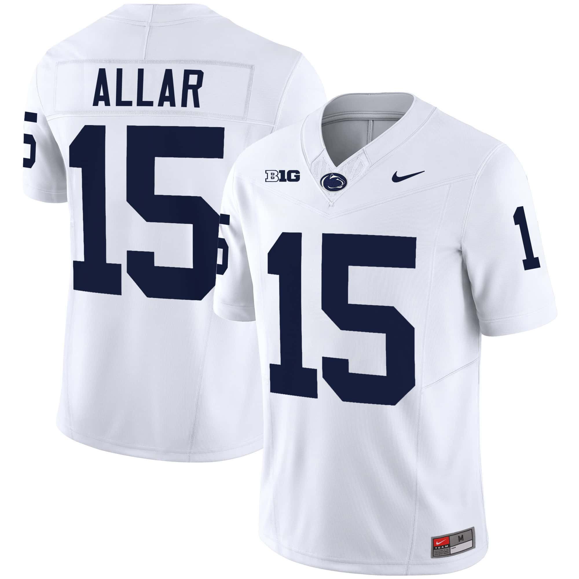 Men Penn State Nittany Lions #15 Allar White 2024 Nike Vapor Limited NCAA Jersey